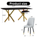 Large Modern Minimalist Rectangular Dining Table With 0.39 