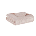 Oversized Quilted Throw With Soped Edges Blush 60X72
