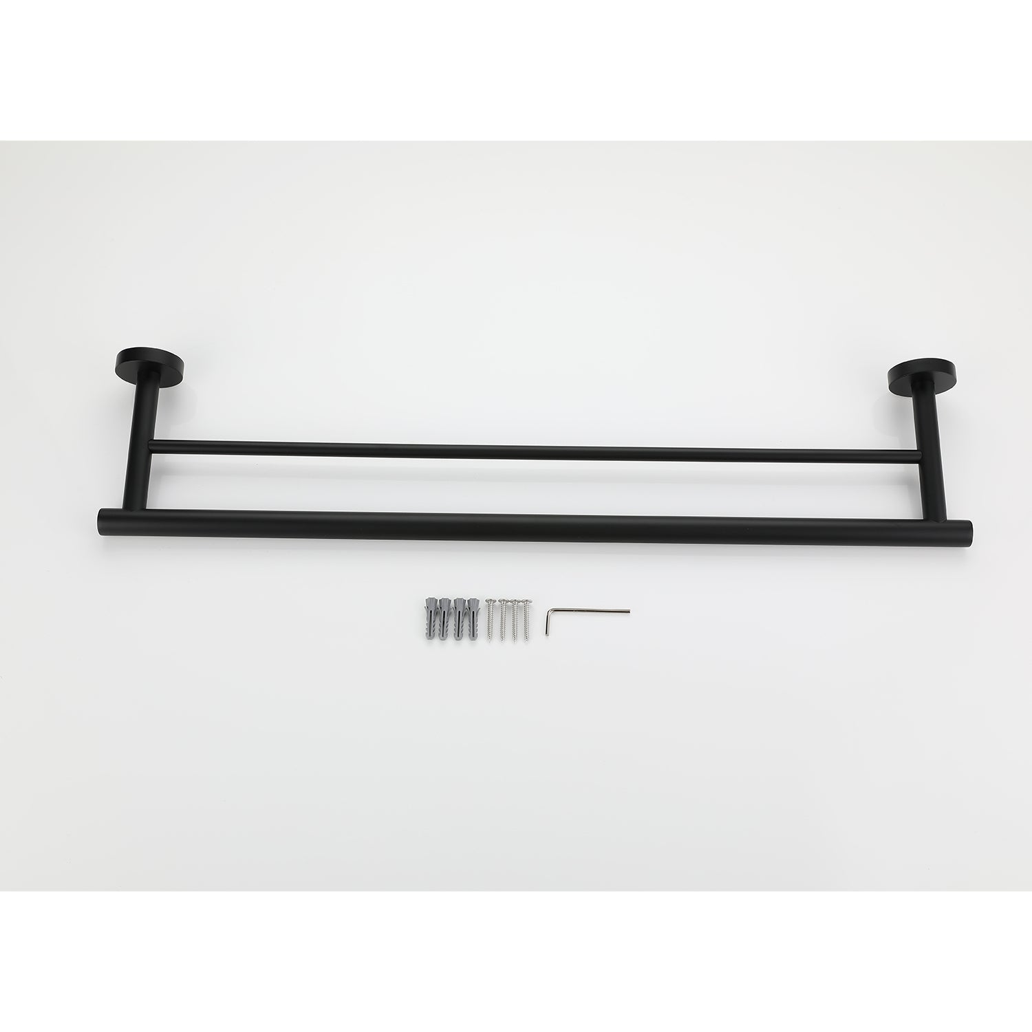 23.6'' Towel Bar Wall Mounted Matte Black Stainless Steel