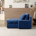 Modern Luxury Sofa Couch For Living Room Quality Corduroy Upholstery Sleeper Sofa Bed Daybed Navy Blue Blue Corduroy 1 Seat