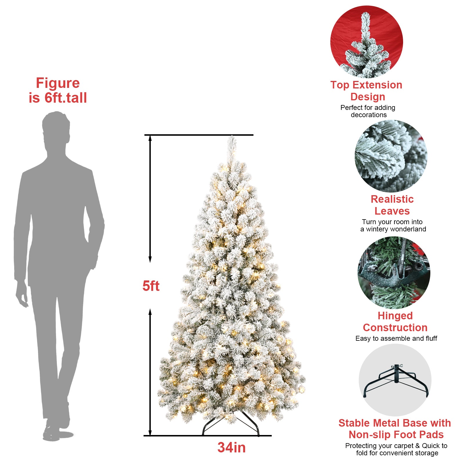 7Ft Pvc Memory Wire Christmas Tree With Light Green,White Polyethylene