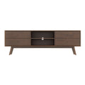 Caroline Mid Century Modern Style Walnut Tv Stand Up To 72