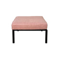 Rajni Patio Ottoman, Pink Fabric & Black Finish Ot01768 Pink Fabric