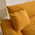 Corduroy Sofa Sleeper Couch Loveseat Sofa With Pillows Comfy Upholstered Deep Seat Sofa For Bedroom,Living Room,Apartment,Office,Dorm Yellow Corduroy Yellow Foam Upholstered 2 Seat