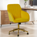 Ys Office Chair Bright Yellow Velvet