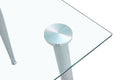 Table Leg For Gt 02, Silver Leg Silver Clear Metal