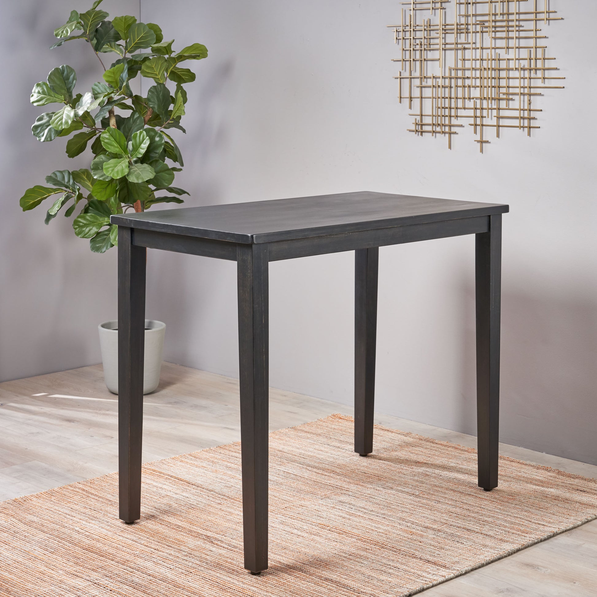 Bar Table Grey Acacia Wood