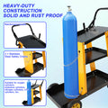 Multi Function 3 Tier Welding Cart. Gas Bottle And Accessory Storage.Welding Heavy Duty Cart For Tig Mig Welder And Plasma Cutter With Upgrade Handles And Increase Storage Space Tank Storage Yellow Black Garden & Outdoor Iron