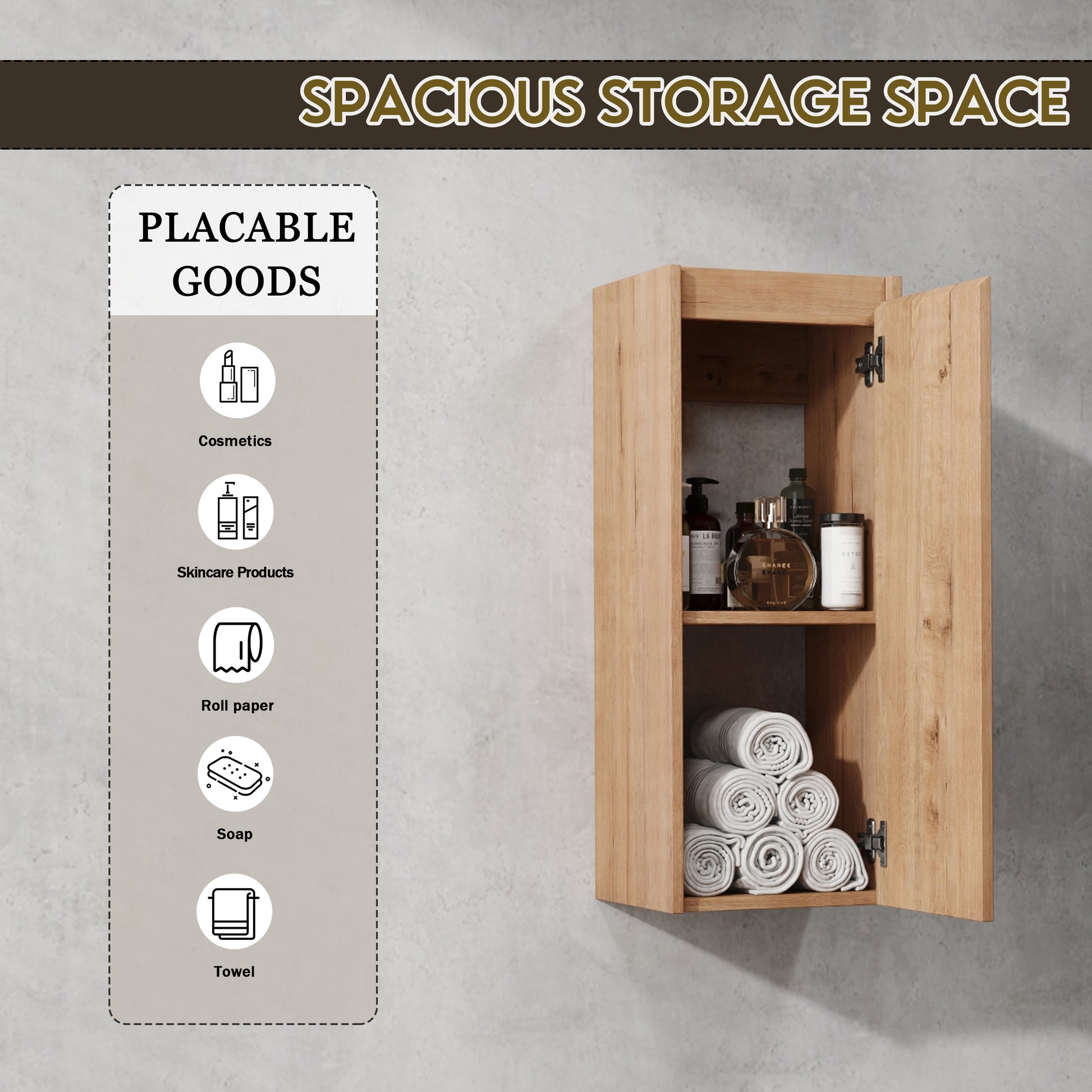 36" Wall Mounted Bathroom Vanity With Sink And Side Cabinet, Soft Close Doors,00112Imox2 0624Imo 0612Gwh Combination Cabinet Kd Packing Imitative Oak Bathroom Modern Plywood Plywood