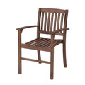 Patio Dining Chair Set Of 2, Solid Wood Indoor Outdoor Furniture Brown Brown Acacia Wood