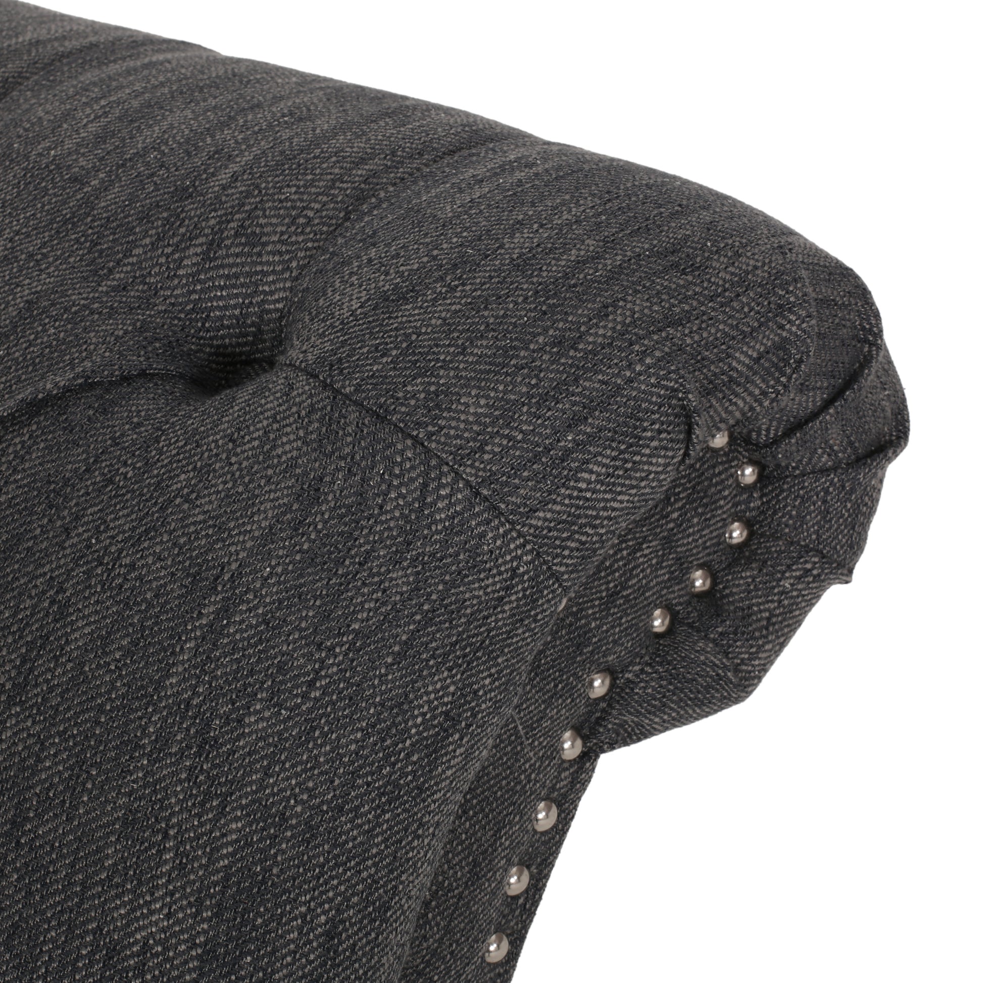 Chaise Lounge Charcoal Fabric 1 Seat