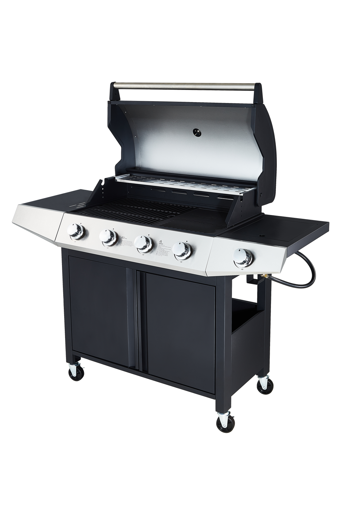 Propane Grill 4 Burner Barbecue Grill Stainless Steel Gas Grill Black Silver Garden & Outdoor Stainless Steel