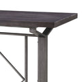 Salvaged Brown And Black Trestle Base Counter Height Table Brown Black Primary Living Space Traditional Rectangular Wood Metal Sled