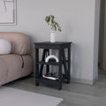 Side Table Rossville, Living Room, Black Black Particle Board Engineered Wood