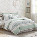 9 Piece Cotton Percale Comforter Set Aqua King King Aqua Polyester