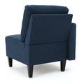 Arm Sofa Navy Blue Fabric 1 Seat