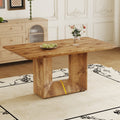 This Modern Dining Table, With Mdf Wood Color Pattern Design, Gives You A Luxurious And Elegant Feeling, Whether It Is A Family Dinner Or Entertaining Guests, You Can Add A Touch Of Elegance. Wood Mdf