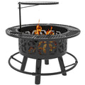 Outsunny 2 In 1 Fire Pit, Bbq Grill, 33