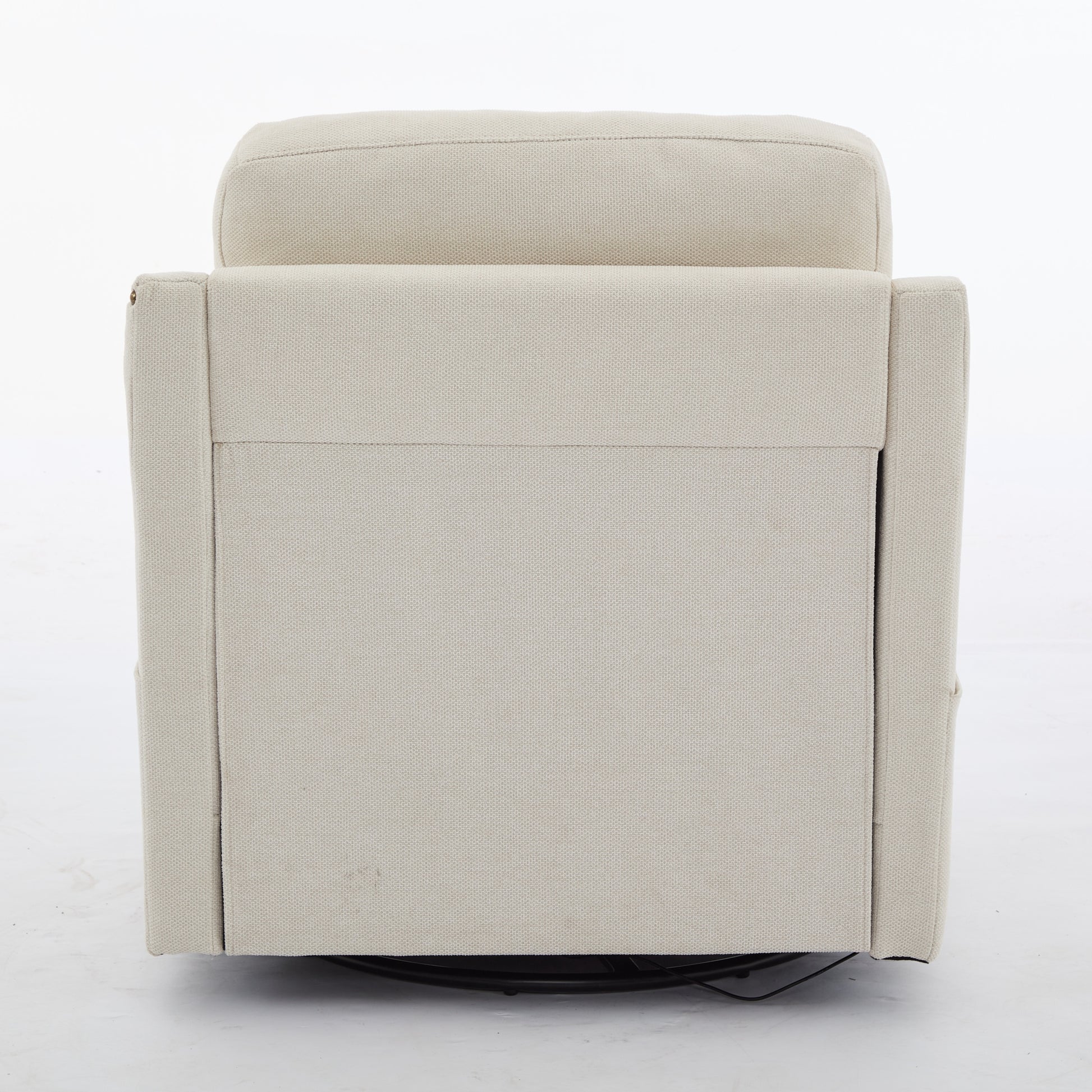 Cream White Fabric Swivel Rotating Accent Chair With Usb And Magazine Book For Living Room And Hotel Bed Room Cream White White Primary Living Space American Design,Classic,Modern Pine Foam Wood Fabric