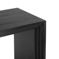 Modern Style Console Table Made Of Paulownia Solid Wood Veneer,Suitable For Foyer, Living Room, Or Entryway. Black Mdf