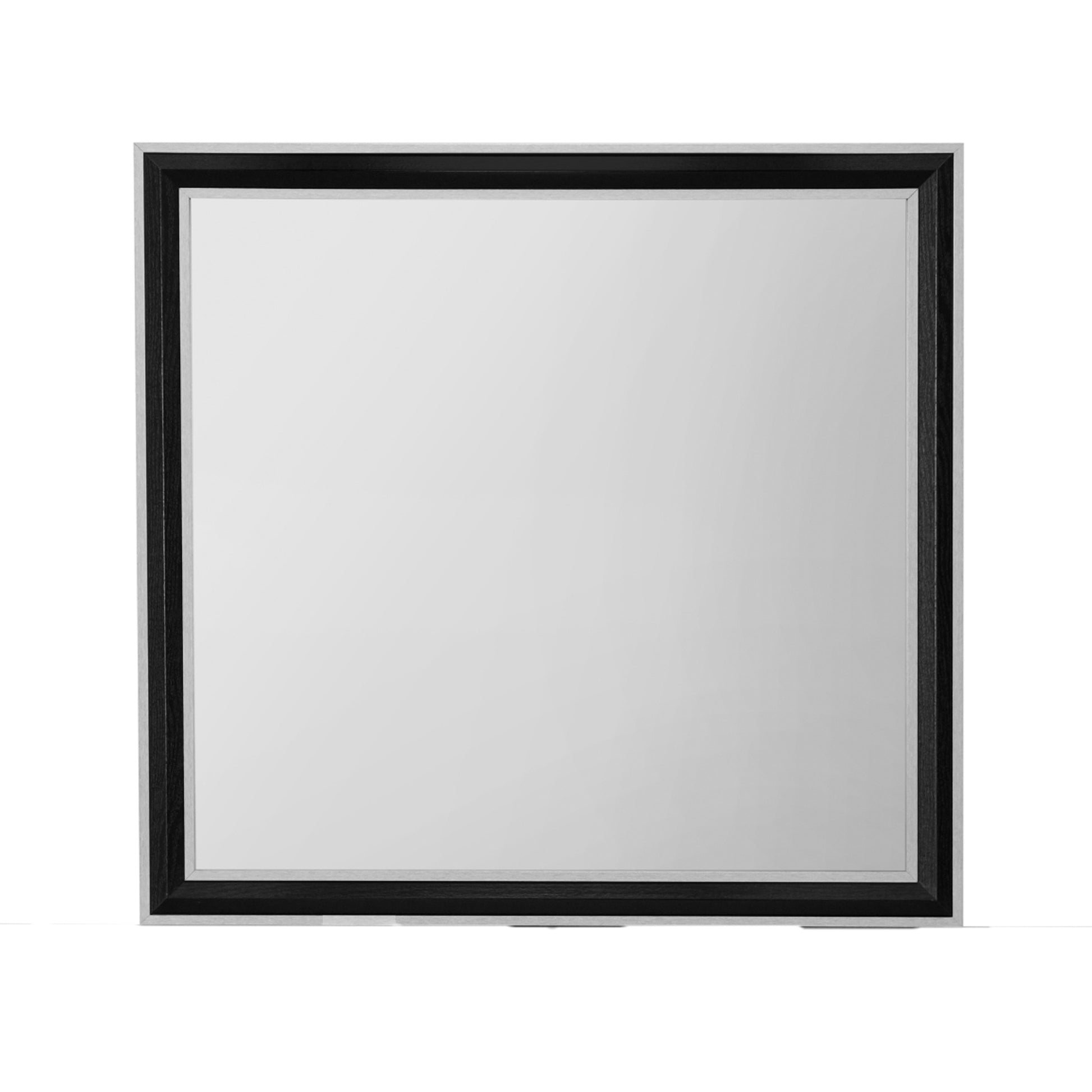 Adelaide Grey Black Mirror Black Solid Wood Mdf