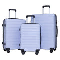 Luggage Sets 3 Piece,Carry On Luggage With Wheels,Check In Luggage,28 24 20 Inch Luggage,Tsa Approved Lock,Hardshell Suitcase,Blue Purple Purple Abs