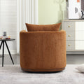 Coolmore Swivel Barrel Chair, Comfy Round Accent Sofa Chair For Living Room, 360 Degree Swivel Barrel Club Chair, Leisure Arm Chair For Nursery, Hotel, Bedroom, Office, Lounge Brown Chenille Brown Primary Living Space Foam Chenille