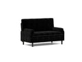 Black 2 Seater Sofa Sleeper With Recline Fuction Black Velvet Metal Primary Living Space Medium Soft Loose Back Pillow Top Arms Foam Fabric Metal 2 Seat