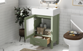 20 Inch Bathroom Vanity With Ceramic Sink Andstorage Ideal For Small Bathrooms Green Bathroom Solid Wood Mdf