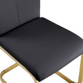 Table And Chair Set, Modern Dining Table, Patterned Table Top And Black Mdf Table Leg, Soft And Comfortable Dining Chair, Perfect For Dinner, Meetings, Home And Office Decor Black Mdf Glass