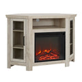 Classic Glass Door Fireplace Tv Stand For Tvs Up To 55