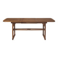 Modern Slat Top Solid Acacia Wood Butterfly Outoor Dining Table Dark Brown Dark Brown Polyester Acacia Wood