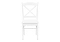 Dining Chair, Set Of 2, Side, Kitchen, Dining Room, White, Wood Legs, Transitional White Solid Wood