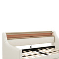Twin Size Daybed With Storage Drawers, Upholstered Daybed With Charging Station And Led Lights, Beige Old Item W1580S00022 Twin Beige Pu Leather
