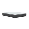 12 In. Pocket Spring Hybrid Euro Top Bed In A Box Mattress, Twin Xl, Plush Gel Memory Foam Mattress, White Gray Grey White Bedroom Modern Memory Foam Polyester Twin Xl