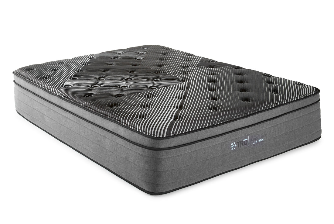 15" Pure Ice Eurotop Ultra Plush Twin Mattress Black Foam Spring Twin