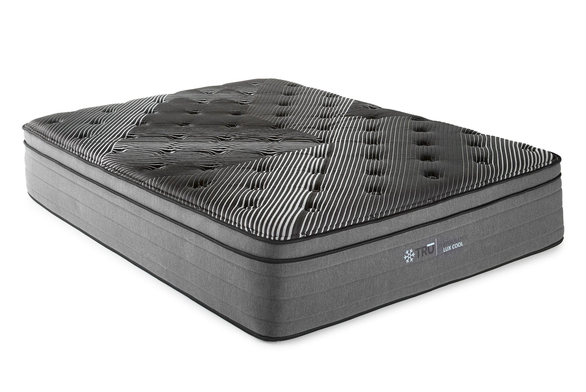 15" Pure Ice Eurotop Ultra Plush Twin Mattress Black Foam Spring Twin