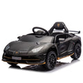 12V Kids Ride On Car W Parents Remote Control,Licensed Lamborghini Aventador Xago,Hydraulic Pressure Door,Slow Start,Early Education,Bluetooth,Adjustable Volume,Mp3,Usb,Led Lights For Kids Aged 2 4. Black 50 99 Lbs Polypropylene