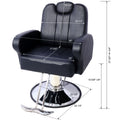 Artist Hand Hair Stylist All Purpose Barber Chair For Barbershop Salon Chair,Heavy Duty Hydraulic Barber Chair Spa Furniture Shampoo Reclining Extra Wider Seat Beauty Hair Salon Equipment Black Black Pu