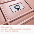 Luggage Sets Abs Pc Hardshell 4Pcs Luggage Hardside Lightweight Durable Suitcase Sets Spinner Wheels Suitcase With Tsa Lock 12 20 24 28 ,Rose Gold Rose Gold Abs Pc