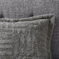 Fur Down Alternative Comforter Mini Set Queen Grey Faux Fur