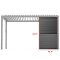 Louver Grille 1 3 13Ft Aluminum Frame & Louvers Black Aluminium