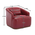 Coolmore Swivel Barrel Chair, Comfy Round Accent Sofa Chair For Living Room, 360 Degree Swivel Barrel Club Chair, Leisure Arm Chair For Nursery, Hotel, Bedroom, Office, Lounge Wine Red Pu Wine Red Primary Living Space Foam Pu Leather