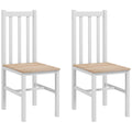 Homcom Farmhouse Armless Dining Chairs, Set Of 2