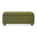 Flannelette Fabric Storage Ottoman Bench, Cushioned Bed End Ottoman Bench With Storage And Seat, Suitable For Bedrooms, Living Rooms, And Entrance Passages Green 41.73