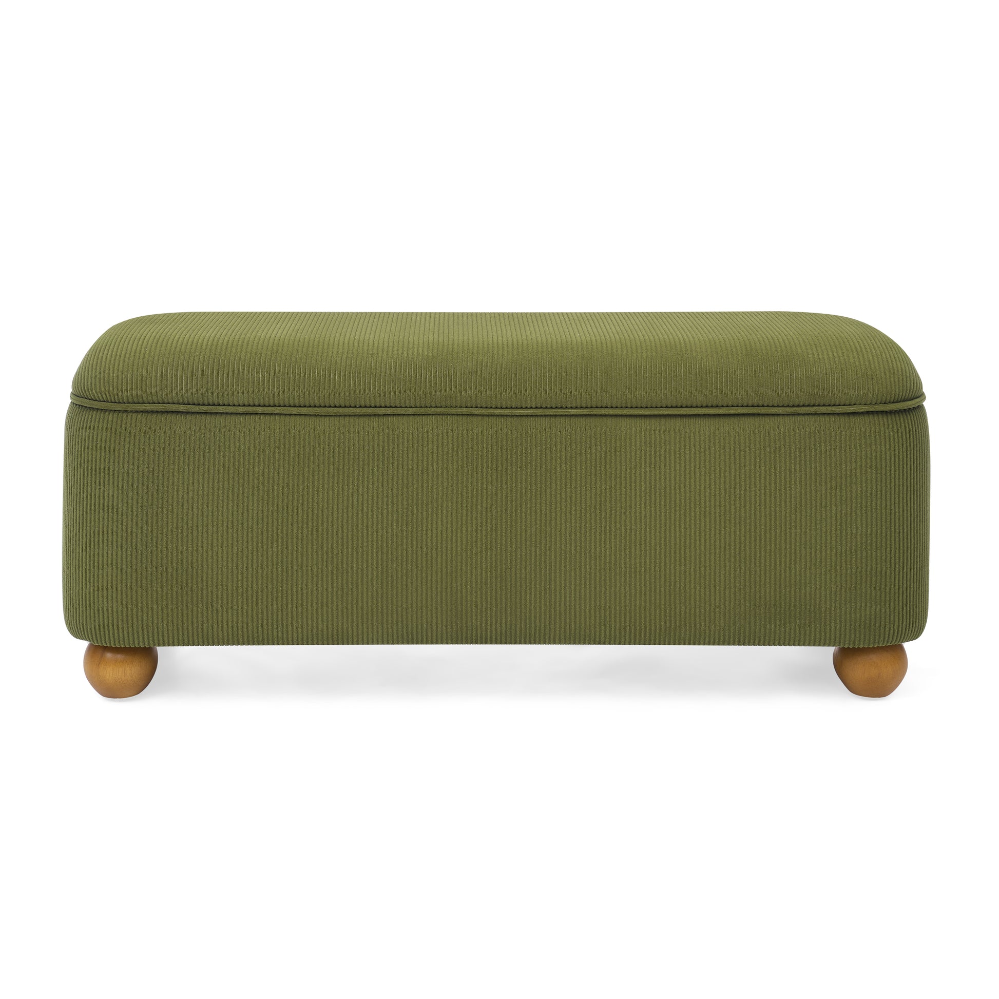 Flannelette Fabric Storage Ottoman Bench, Cushioned Bed End Ottoman Bench With Storage And Seat, Suitable For Bedrooms, Living Rooms, And Entrance Passages Green 41.73"*15.55"*17.71" Green Foam