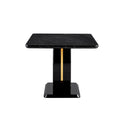 Modern Simple And Luxurious Black Imitation Marble Grain Mdf Dining Table,Rectangular Office Table.Computer Table.Game Desk .Dining Table.For Dining Room, Living Room, Kitchen .63''*37''*30'' F 1280