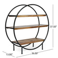 Round Shelf Natural Wood