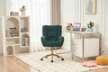 005 Velvet Fabric 360 Swivel Home Office Chair With Gold Metal Base And Universal Wheels,Green Solid Green Office Sponge Wipe Clean Modern Office Chairs Tufted Back Foam Swivel Velvet