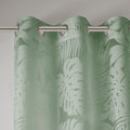 Palm Leaf Burnout Window Sheer Sage Green 50X84